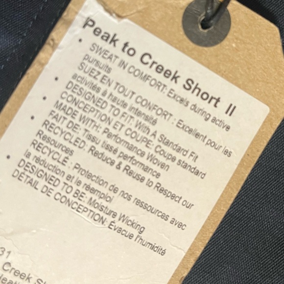 NWT Prana Peak To Creek Short 2 - Picture 3 of 6